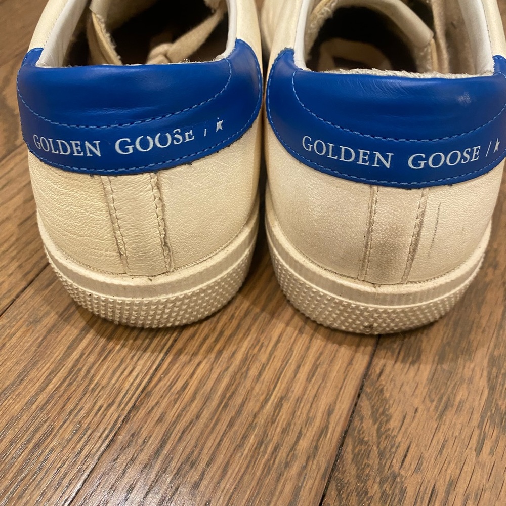 Golden Goose White and Blue Sneakers - Picture 6 of 11